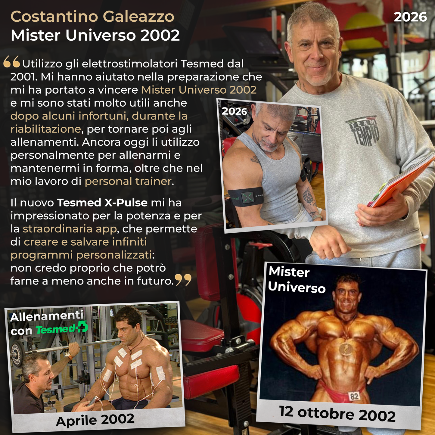 TESMED X-Pulse Elettrostimolatore Muscolare Ricaricabile Wireless EMS con App – 2 Dispositivi Inclusi, Programmi Personalizzabili illimitati, Multi-Zona, 130 Livelli di Intensità, Il più Potente